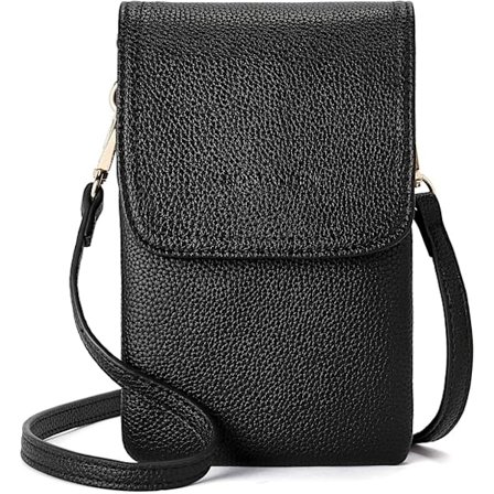 Vegan Läder Liten Crossbody Väska för Kvinnor Designer Mobilväska Plånböcker Justerbar Rem