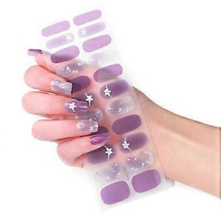 22 st Självhäftande Nageldekaler i Varma Färger, Hela Nagelomslag för Nagelkonst