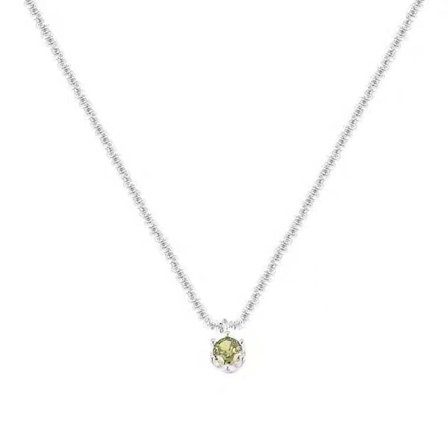S925 Sterling Silver Olivgrön Minihänge Damhalsband
