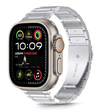Tech-Protect rostfritt armband för Apple-klocka 44 / 45 / 46 / 49 mm - Silver