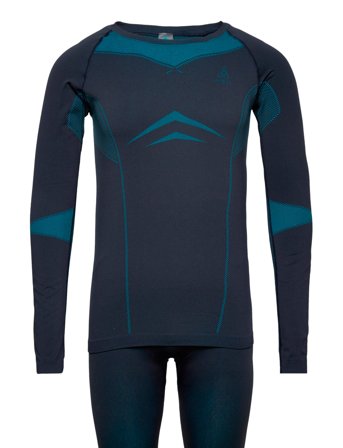 Odlo M Set Long Fundamentals Performance Warm Base Layer Sets Marineblå Odlo*Betinget Tilbud