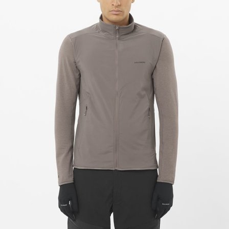 Salomon - Mellanlager – hel dragkedja herr Essential Lightwarm Hybrid - Iron