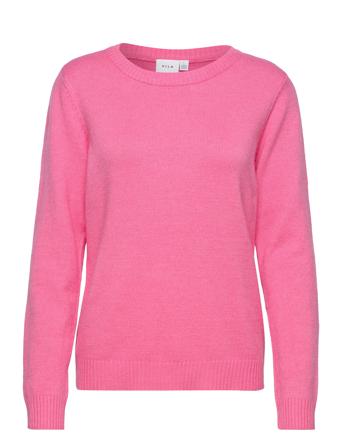 Viril O-Neck L/S Knit Top Pullover Rosa Vila