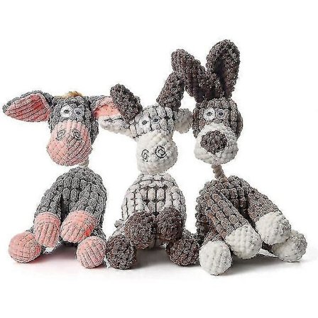 Uforgjengelig Robust Esel, Knirkende Hundeleker For Aggressive Tyggere