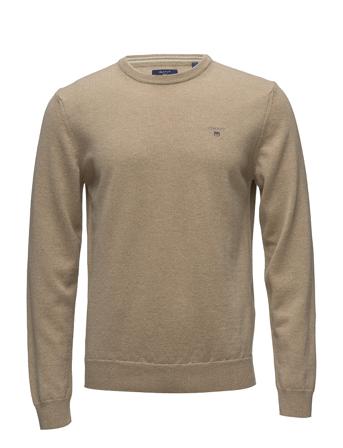 Superfine Lambswool Crew T-Langærmet Skjorte Beige GANT