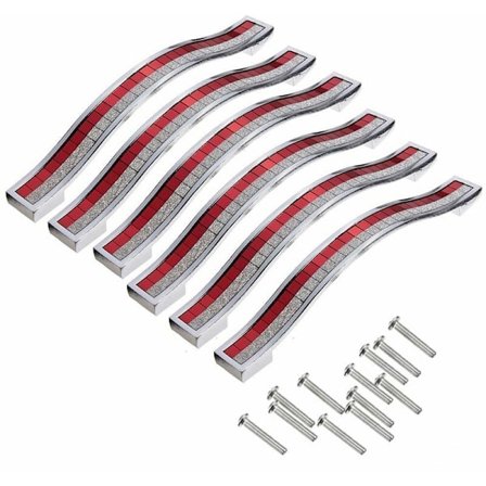 6x 160mm Kristalliovien Kahva Koriste Ovi Nuppi Kaapin Nuppi Fo