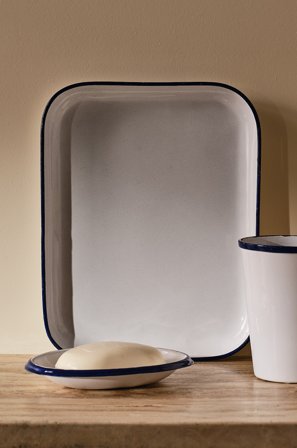 Jotex - Brett Hvit/blå - ANNIE - Kjøp Baderomstilbehør hos Jotex