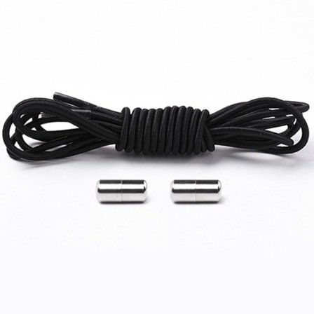 Praktiskt Sport Skosnören Metall Lås Svart