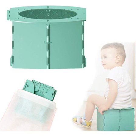 Baby Potty, Fällbar Barn Toalett, Småbarn Stol Toalett Potty Tränare, Bärbar Potty Säte för Utomhus Resa Camping Toalett