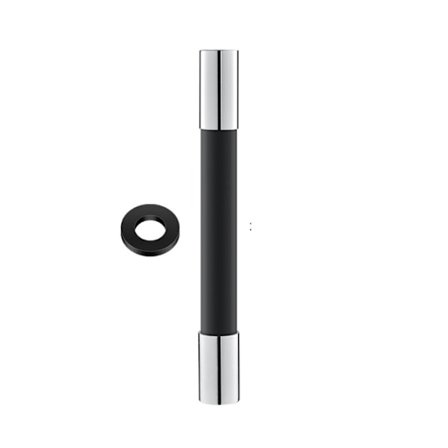 Förlängningsslang för kran, universell vattenslang ansluten till förlängningsslangen, kranformad förlängningsslang, stänksäker flexibel slang (svart 