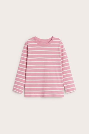 Kappahl | Randig långärmad t-shirt | Rosa
