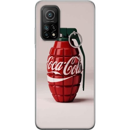 Yhteensopiva Puhelinkuori Xiaomi Xiaomi Mi 10T Pro 5G Taiteellinen kuva Coca Cola -granaatista punaisena ja vihreänä, pop-art-inspiroitu motiivi lei