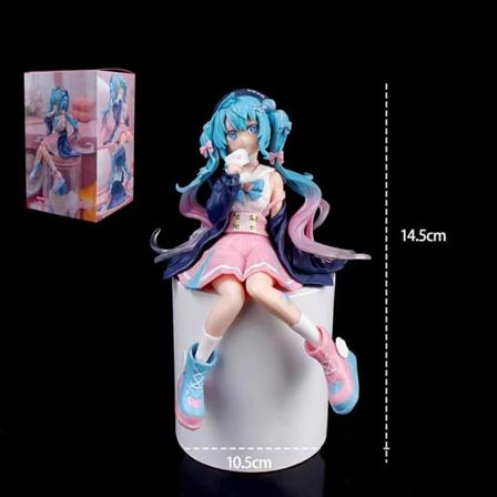 14cm Miku Action-figuuri virtuaalilaulaja Kawaii-tytöt PVC-keräily