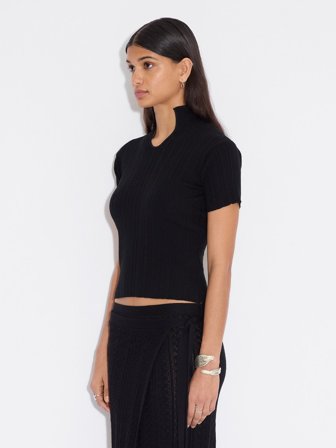 Holzweiler Babba Rib Top - Black - Women's - XS