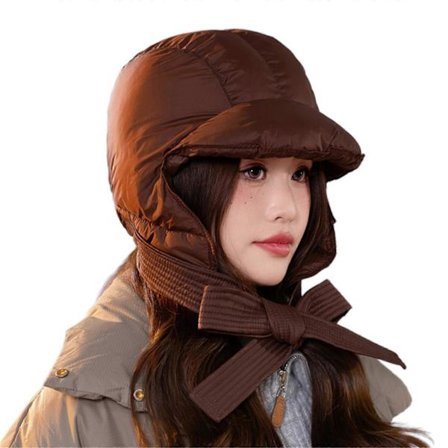 Unisex Vinter Trapper Lue Komfortabel Vattert Vinterlue Kaldt Vær Lue for Varme og Komfortabel ferskenpulver