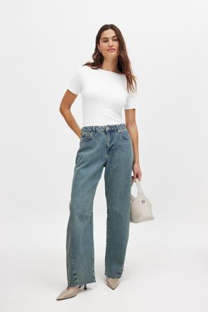 NA-KD Barrel Leg Denim - Jean à jambe ballon - Bleu - EU 40