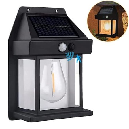 Solcelle vegglamper med bevegelsessensor, 8-pakning trådløse LED utendørs lamper med 3 moduser_TF_TF