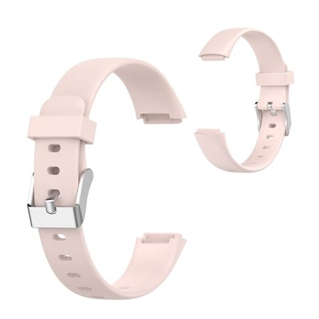 Fitbit Luxe klockarmband i silikon - Ljusrosa / Storlek: L