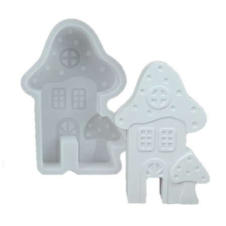 Svamp Hus Silikon Ljusformar för Epoxiharts Ljus Tvål Gips Dekoration Svampform Silikon Tvålformar