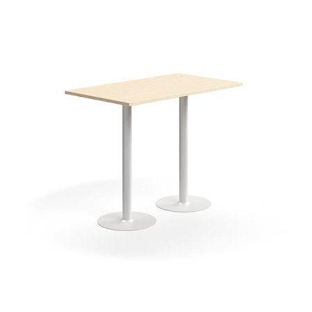 Bar table VERTICUS, 1400x800x1100 mm, birch/white