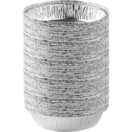 7'' tommer runde aluminiumsfolie-pander engangs aluminium, fryser og ovn-sikker - til bagning, madlavning, opbevaring, stegning og genopvarmning, 