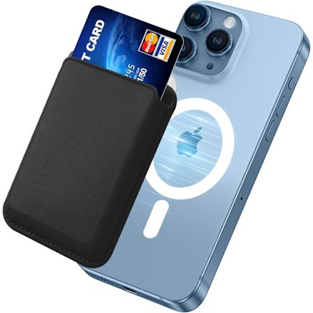 Magnetisk mobiltelefon kortholder for MagSafe-lommebok, magnetisk kredittkortholder, mobiltelefon, kortetui, kompatibel med iPhone 16 15 14 13 12