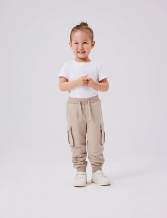 name it Nmnoli Sweat Pant Unb Noos - Cream - 116