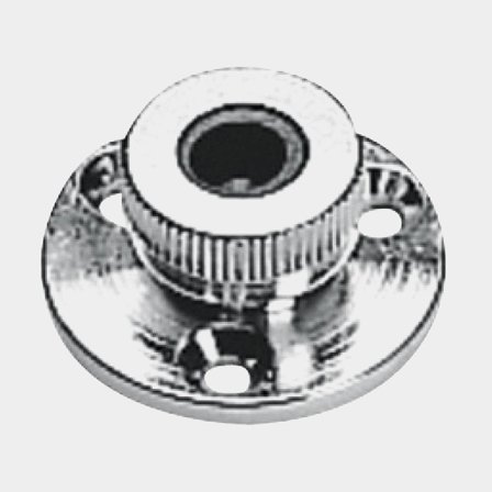 Průchodka pro kabel, chromovaná mosaz, pro kabel do Ø6 mm, stříbrná