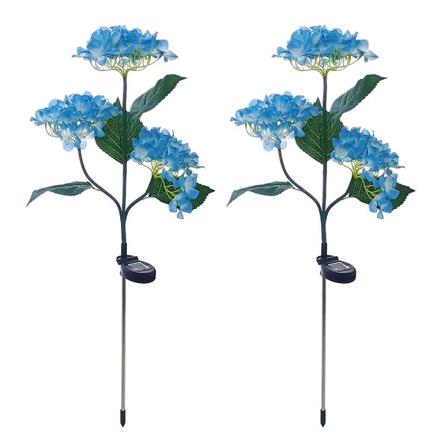 Ulkovalaistus Aurinkokennoilla, Värilliset Valot, Hortensian Valot Pihan Koristeluun, Puutarhan Koristeluun, sininen