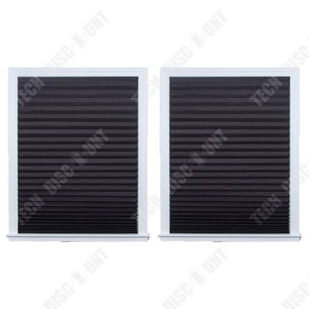 Mörkläggningsgardin - TD 2ST - 60x180cm - Polyester - Installation utan perforering - Svart