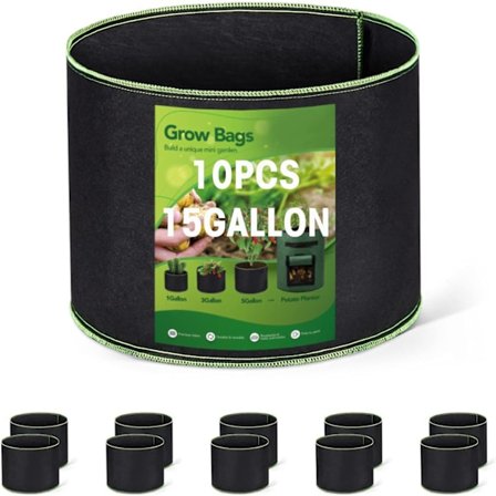 Plantepose Tykk ikke-vævet stof (10 stk) - 60L høj kapacitet