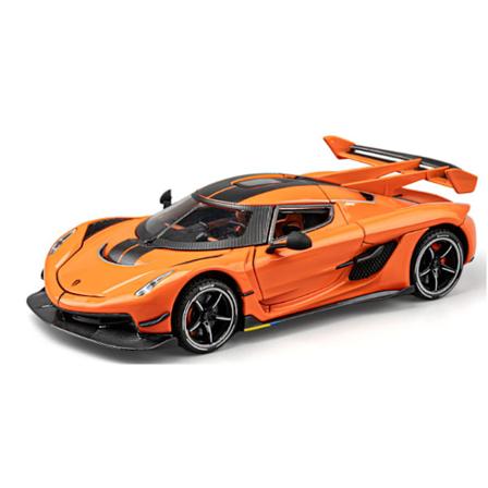 1:24 Koenigsegg One 1 One:1 Legering Støbt Legetøjsbil Model Lyd Og Lys Træk Tilbage Børnelegetøj Co(Orange)