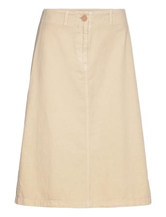 Woven Skirts Knälång Kjol Beige Marc O'Polo