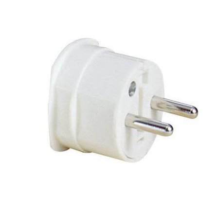 ABL 107110 Støpsel ujordet, hvit Rettvinklet, Stikkontakter & kabler