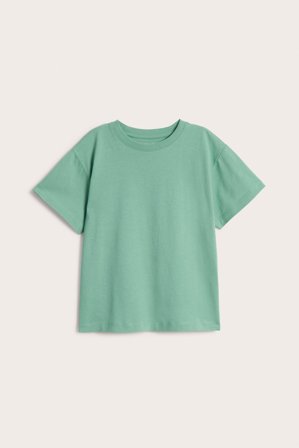 Kappahl | T-shirt bawełniany z krótkimi rękawami Zielony 98/104 | Zielony