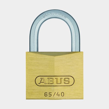 Cadenas ABUS 65IB/40, classe 1, avec anse en acier inoxydable, Ø6.5 mm, laiton