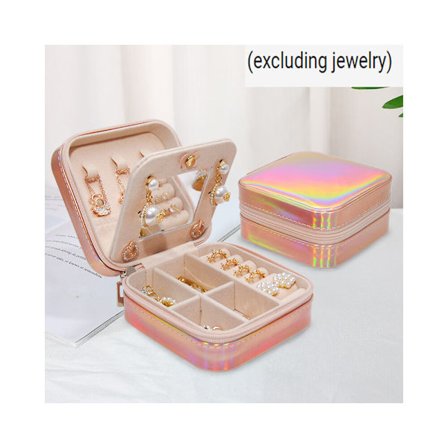 Reise smykkeskrin med speil for ringer Ea (pastell)