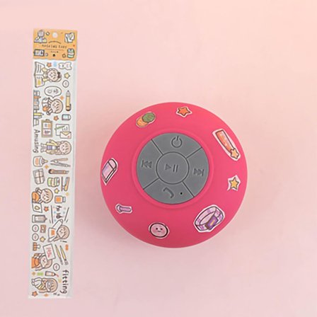 Bluetooth Vandtæt Brusebadshøjttaler Bærbar Mini Trådløs Højttaler med Sugekop til Badeværelse Pink