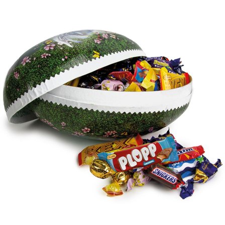 KARAMELLO Påskägg 25cm inslaget godis 1,3kg - Lyreco - Kök och servering - Ätbart - Godis och choklad