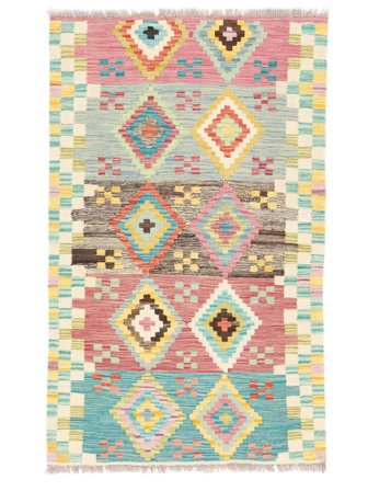 Handgeweven Kelim Berber Style Vloerkleed 84X135 Klein