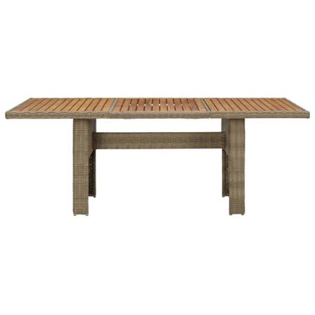 Vidaxl Trädgårdsbord Brun 200x100x74 Cm Konstrotting Brun