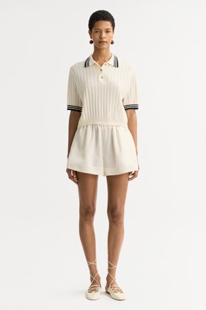 Soft Goat - Striped pique - XL - Feather White