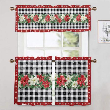 1/2 St Printed Pläd Stång Pocket Dekorativ Xmas Kort Panel
