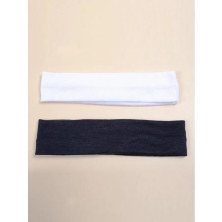 2 Stretch Hårband i polyester C:a 5~6 x 20 cm. 1 Svart 1 Vit