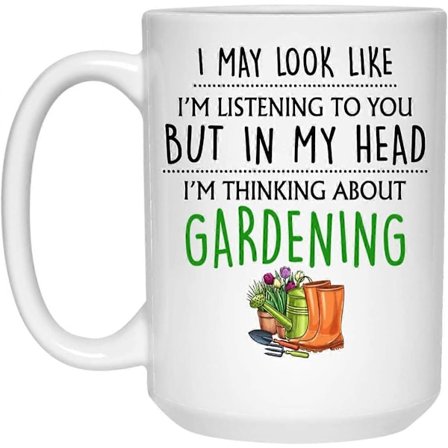 Hagegave, Hagekrus, Morsomme hagegaver til kvinner, menn, henne, ham, hageelsker, gartner gave, planteelsker krus 330ml