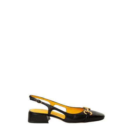 Mara Bini, Leather slingback sandal Czarny, Kobieta, Rozmiar: 36 EU