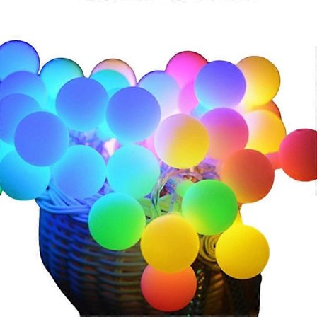 LED Frosted Runda Boll Slinga Ljus 2m Färgrik