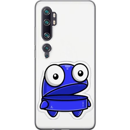 Kompatibel Mobilcover til Xiaomi Xiaomi Mi Note 10 Pro Blå tegneseriefigur med åbent udtryk og store øjne i sjov illustration