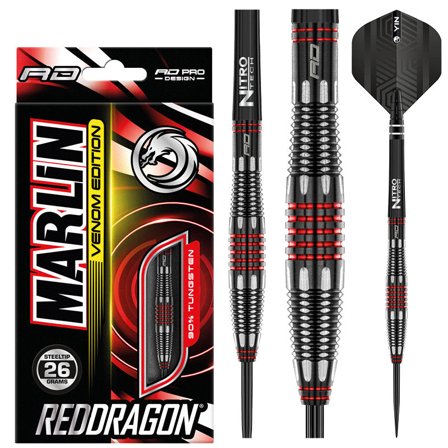 Marlin Venom Steel Tip Darts 26g | Red Dragon Darts