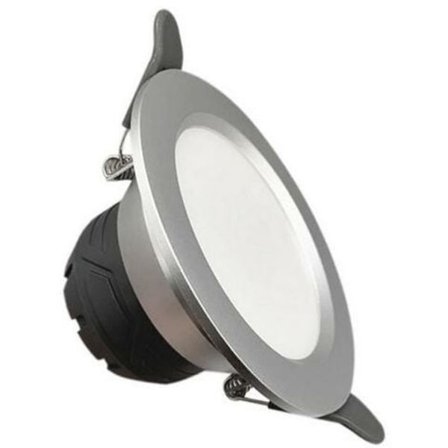 5W Rund LED-infälld spotlight SILVER vitt ljus.